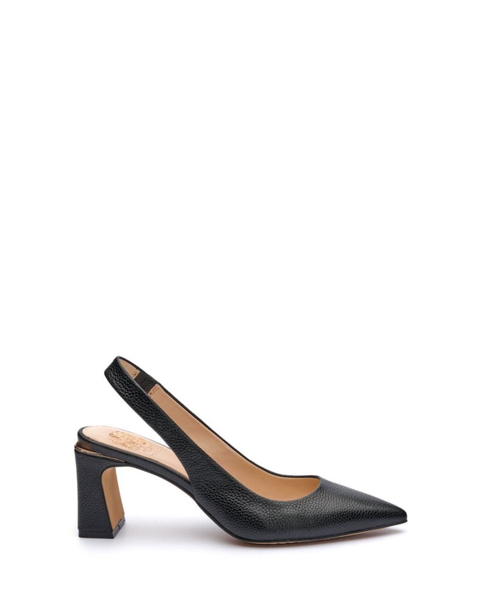 Vince Camuto Hamden Pointed Toe Slingback Pumps black leather sz 8.5 new SH481